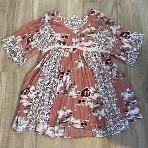 UMGEE Floral Flowy Short Dress